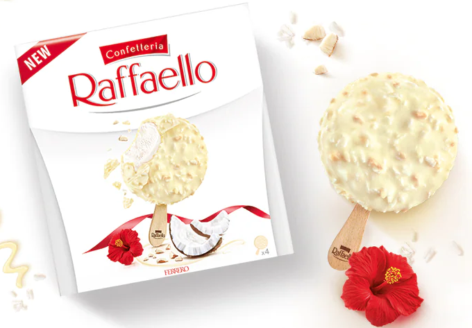 Ice Cream Raffaello (3X90ml)X8 Imported